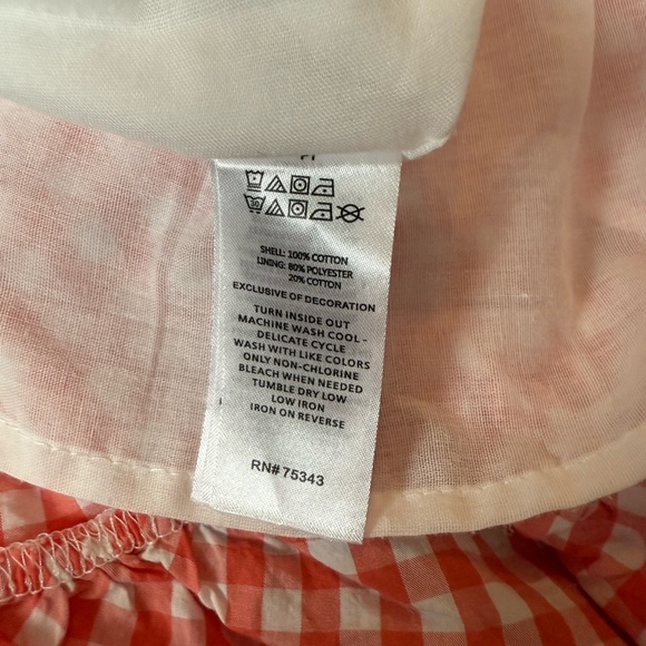 Tahiti orange  Gingham Dress - Picture 7 of 10